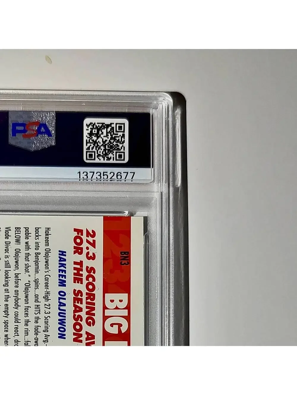 Hakeem Olajuwon 1994 NBA Hoops Big Numbers #BN3 Rainbow PSA 7 NM